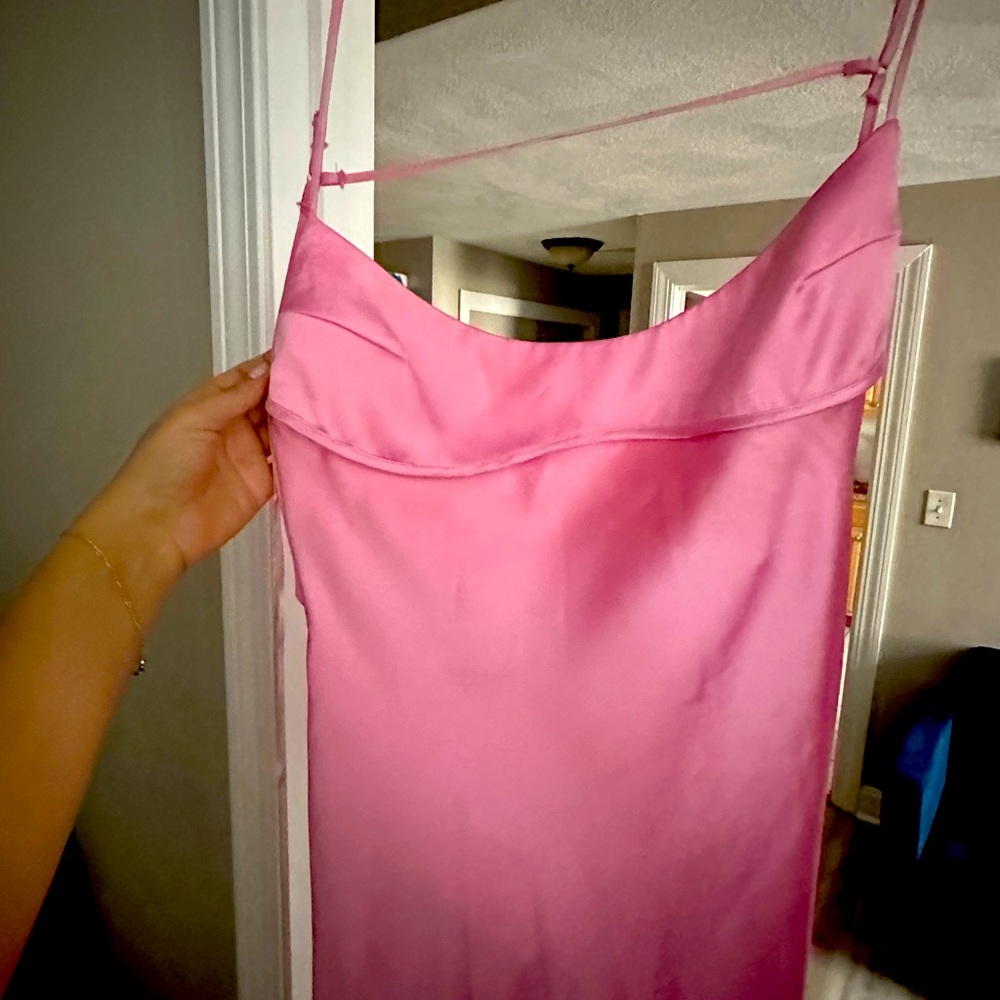 Zara long pink dress